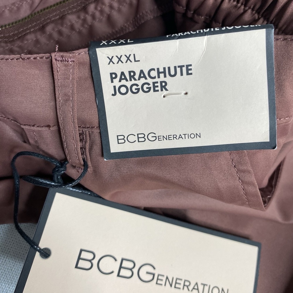 BCBG Generation Parachute Jogger Baggy Wide‎ Leg Pants Sz XXXL Dusty Mauve Satin - Picture 12 of 15